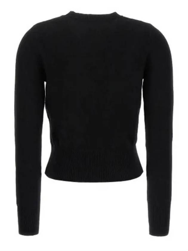 M-Areesa Jumper Embroidered Cut-Out Logo Knit Top Black - DIESEL - BALAAN 4