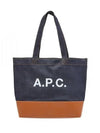 Axel Denim Tote Bag Indigo Blue Brown - A.P.C. - BALAAN 2