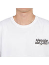 Men's Logo Embroidery Short Sleeve T-Shirt White - ALEXANDER MCQUEEN - BALAAN 7