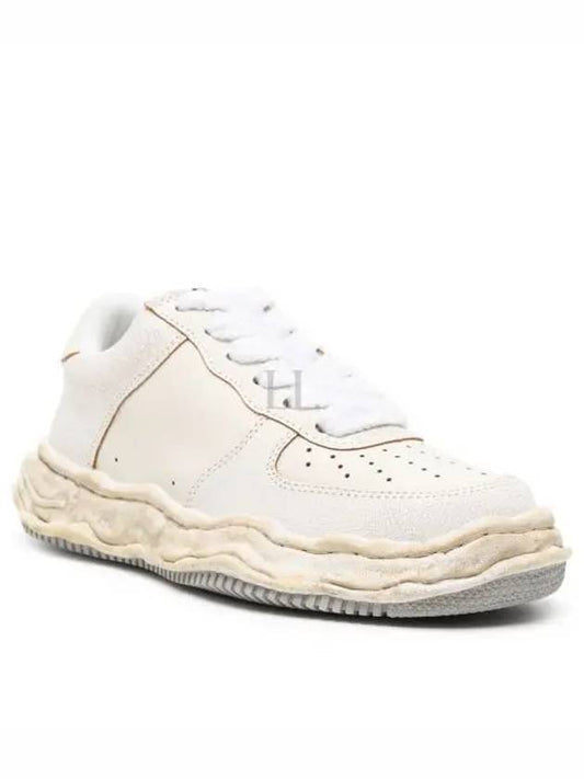 24 A12FW715 White Wayne OG Sole Leather Low Top Sneakers - MIHARA YASUHIRO - BALAAN 1