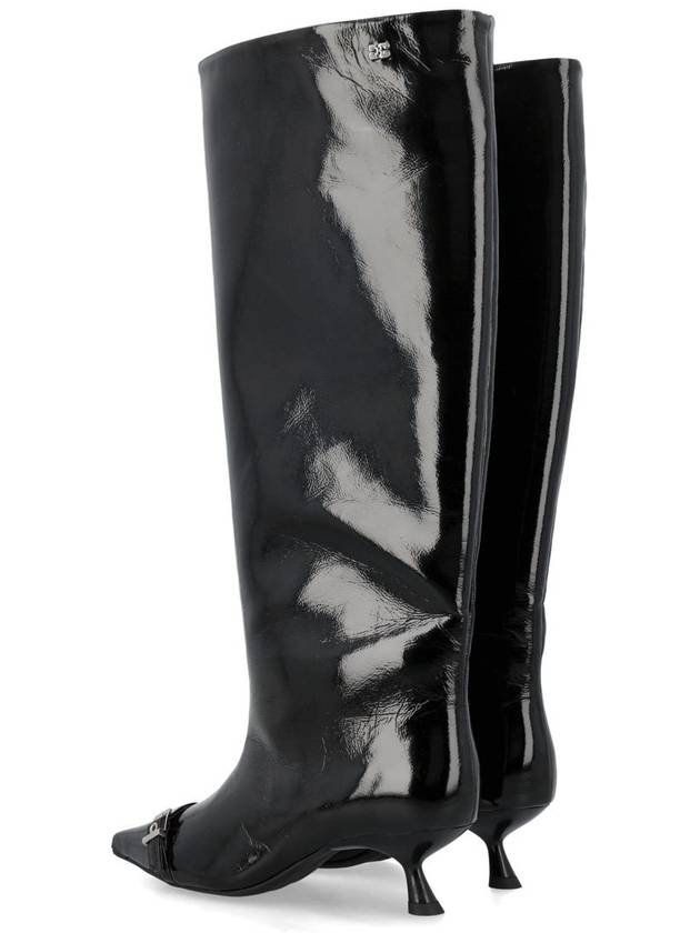 Ganni Eyelets Slouchy High Shaft Boot - GANNI - BALAAN 4