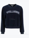 Sherpa Fleece Crew Neck Sweatshirt Navy - SPORTY & RICH - BALAAN 2