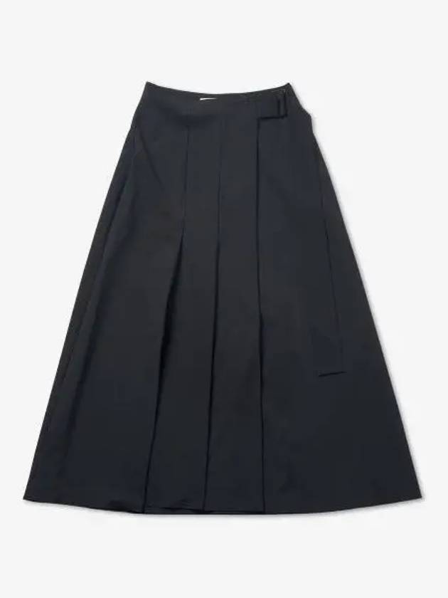 Pleated skirt black SPIROSNW989BLACK - STUDIO NICHOLSON - BALAAN 1