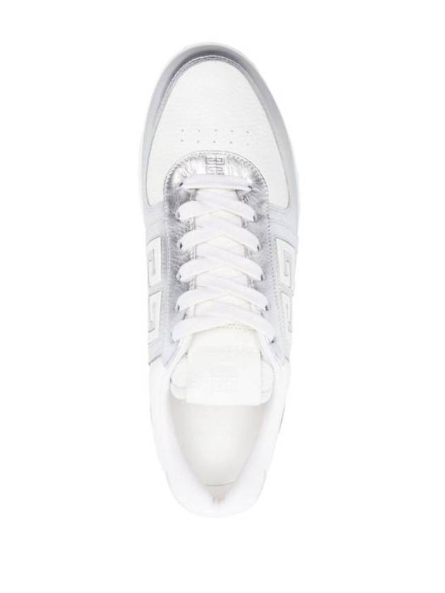 G4 Embroidery Logo Low Top Sneakers Silver - GIVENCHY - BALAAN 5