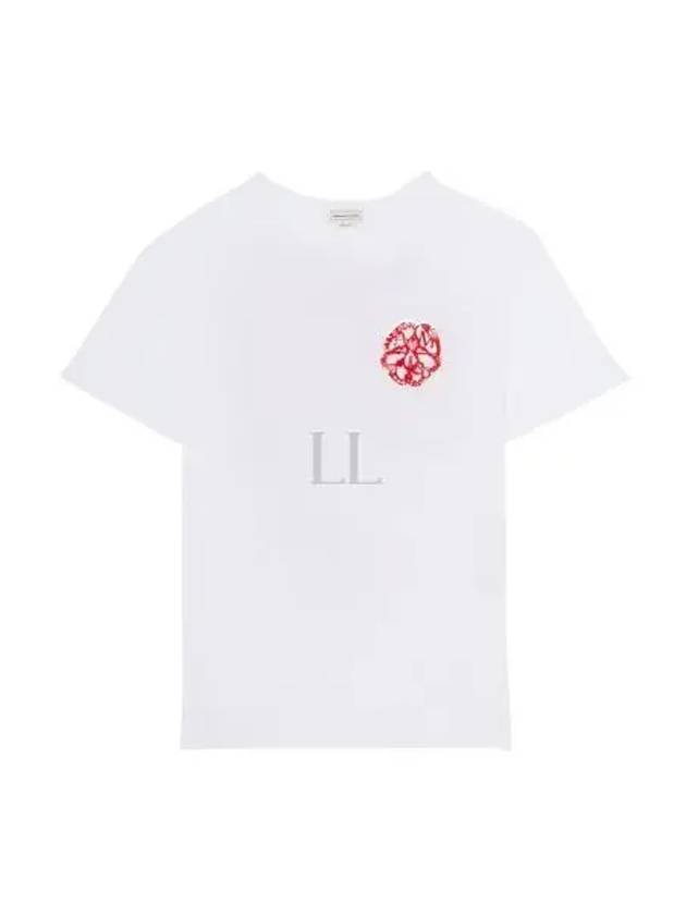 Men's Graphic Printed Crew Neck Short Sleeve T-shirt White - ALEXANDER MCQUEEN - BALAAN 2