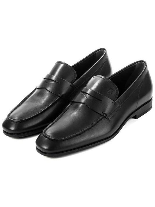 Men's Penny Leather Loafers Black - TOD'S - BALAAN 2