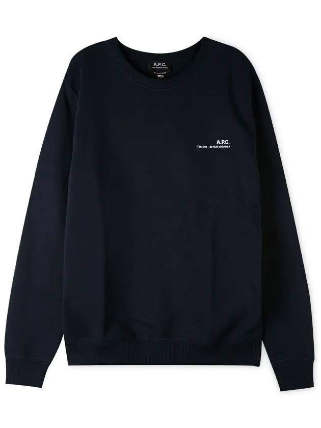 Item Logo Cotton Sweatshirt Navy - A.P.C. - BALAAN 2