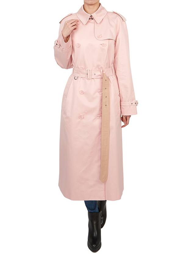 Cotton Gabardine Trench Coat Pink - BURBERRY - BALAAN 10