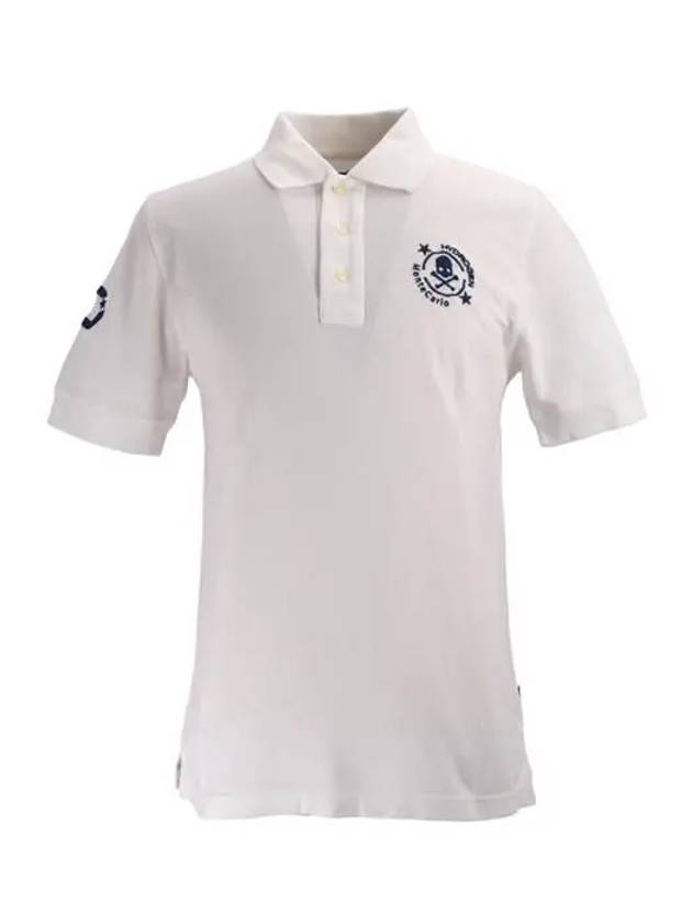 COTE D'AZER PIQUET MONTECARLO SKULL Polo Men's Shirt P40038 - HYDROGEN - BALAAN 1