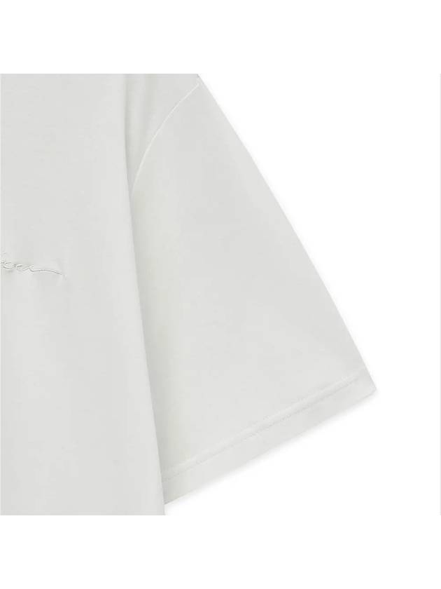 Silk Blended Luxe Short Sleeve T-Shirt White - NOIRER - BALAAN 6