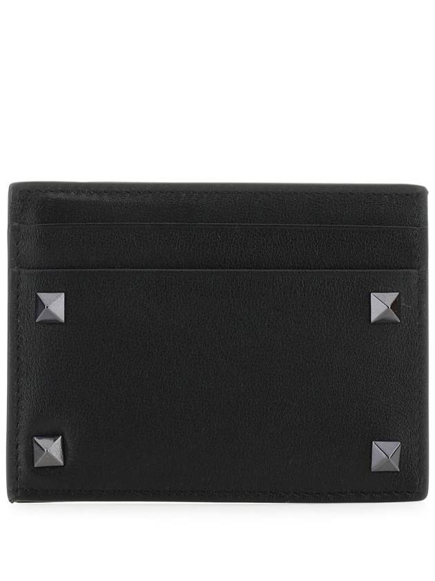 Rockstud Card Wallet Black - VALENTINO - BALAAN 3