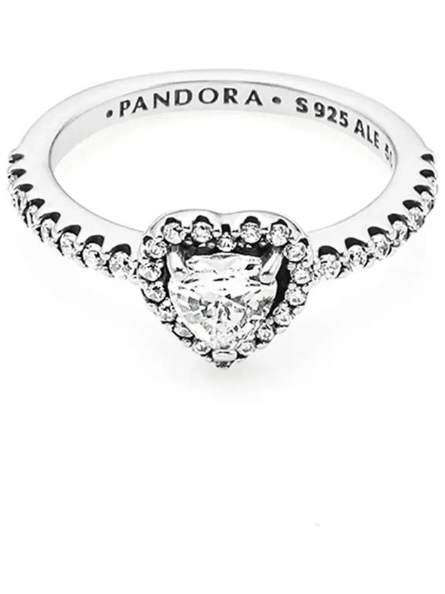 Elevated Heart Sterling Ring Silver - PANDORA - BALAAN 5