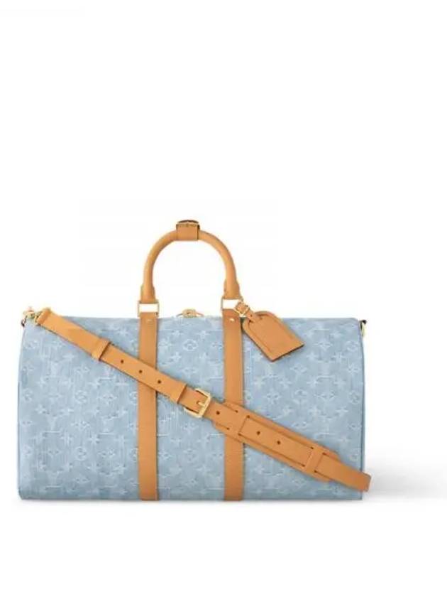 Louis Vuitton Keepall Bandouliere 45 Monogram Duffel Bag Sky Blue Denim - LOUIS VUITTON - BALAAN 2