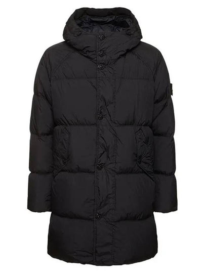 Men's Wappen Patch Crinkle Wraps Long Padding Black - STONE ISLAND - BALAAN 2