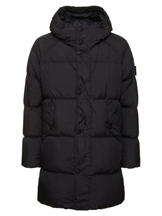 Men's Wappen Patch Crinkle Wraps Long Padding Black - STONE ISLAND - BALAAN 2