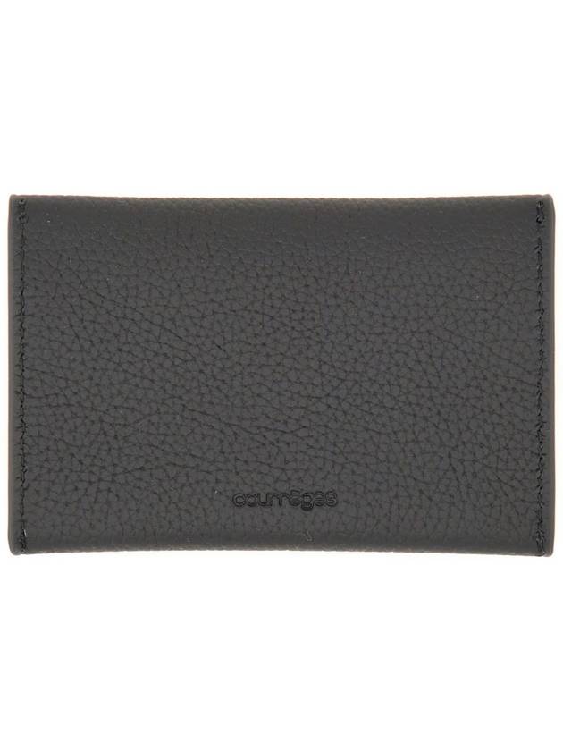 Logo Envelope Leather Card Wallet Dark Brown - COURREGES - BALAAN 4