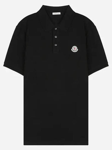 8A00009 84556 999 Men s Logo Patch Polo T Shirt Black 1064522 - MONCLER - BALAAN 1