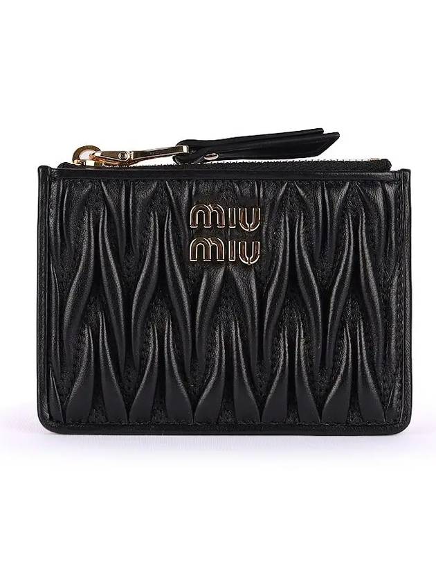 Matelasse Nappa Leather Card Wallet Black - MIU MIU - BALAAN 2