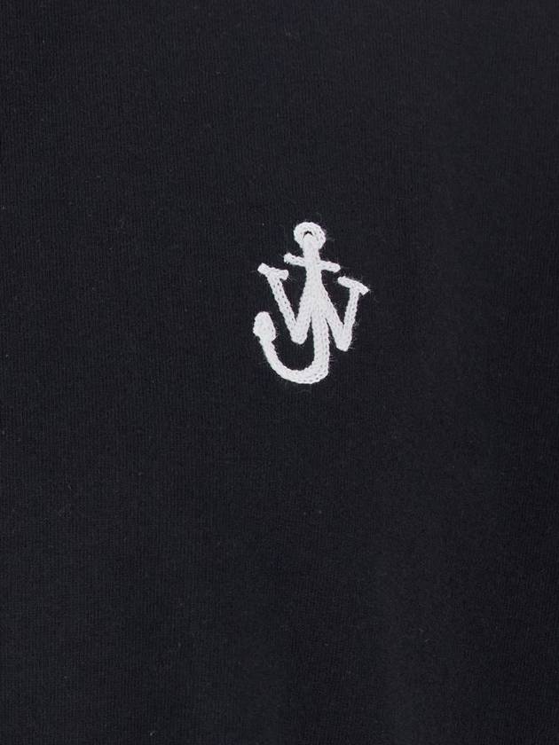 Black Crewneck T-Shirt With Logo Embroidery On The Front In Cotton Man - JW ANDERSON - BALAAN 3