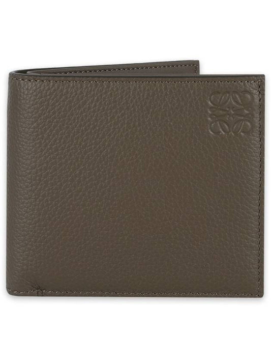 Men's Bifold Coin Soft Grained Calfskin Half Wallet Brown - LOEWE - BALAAN 2