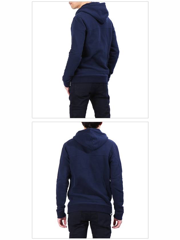 Cotton Hoodie Blue - BALMAIN - BALAAN 4