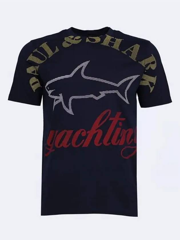 Paul Shark Mega Logo Short Sleeve Round Tee PAUL SHARK 22411009 - PAUL & SHARK - BALAAN 1