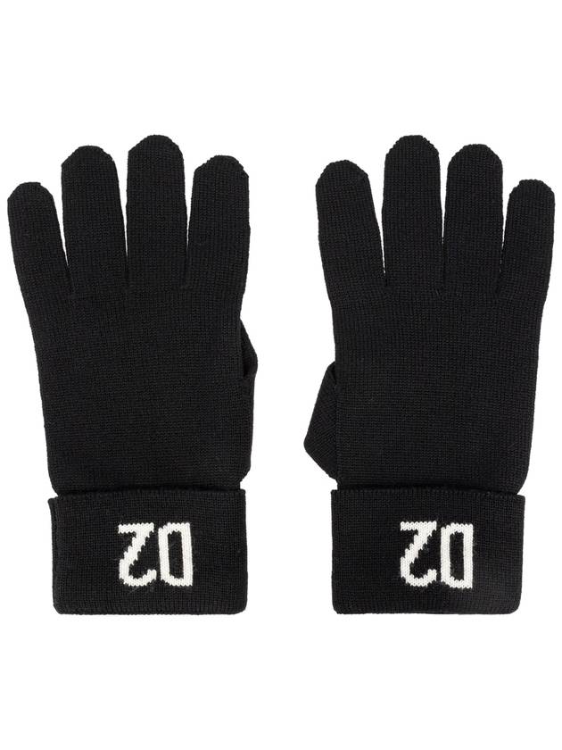 Dsquared2 Woolen Gloves, Men's, Black - DSQUARED2 - BALAAN 4