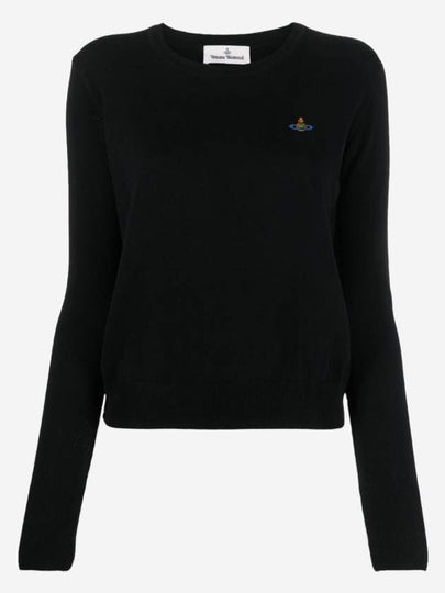 ORB Embroid Logo Knit Top Black - VIVIENNE WESTWOOD - BALAAN 2