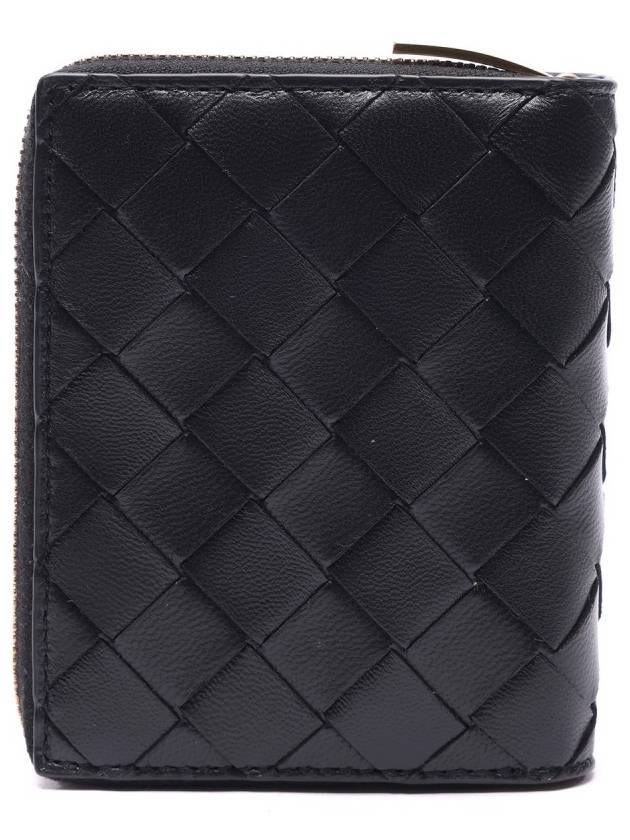 Bifold Zip Halfwallet Black - BOTTEGA VENETA - BALAAN.