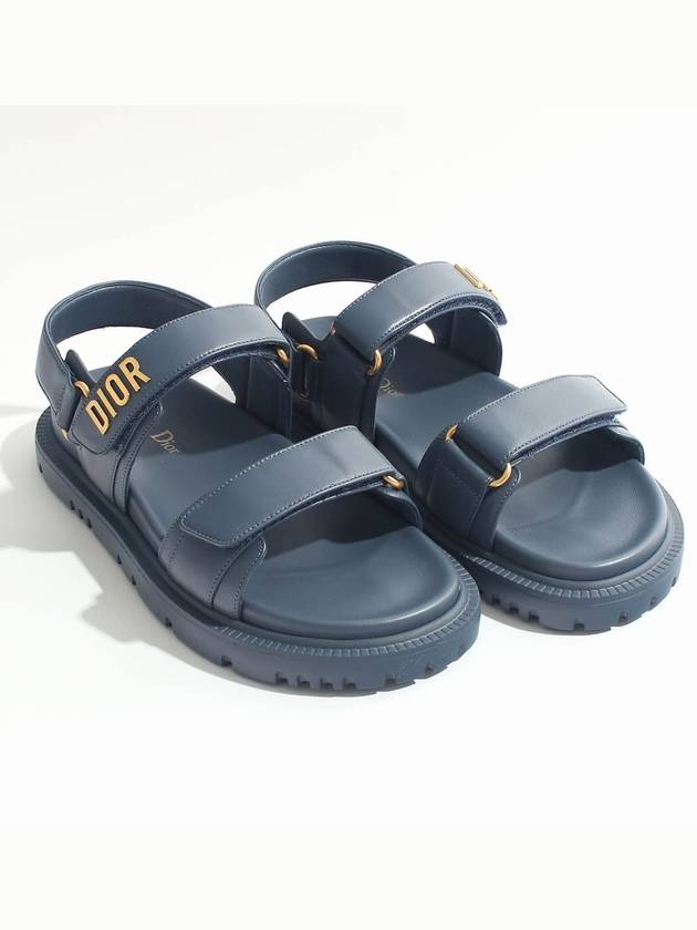 Dioract Strap Lambskin Sandals Midnight Blue - DIOR - BALAAN 3