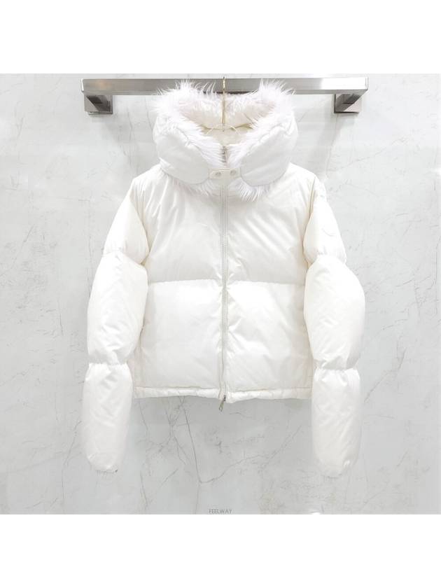 Lux You 00 Moncler white FLAINE logo down padding - MONCLER - BALAAN 3