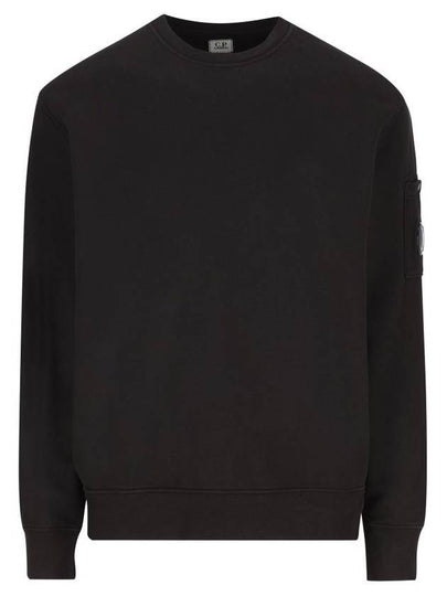 Emerized Diagonal Fleece Lens Sweatshirt Black - CP COMPANY - BALAAN 2