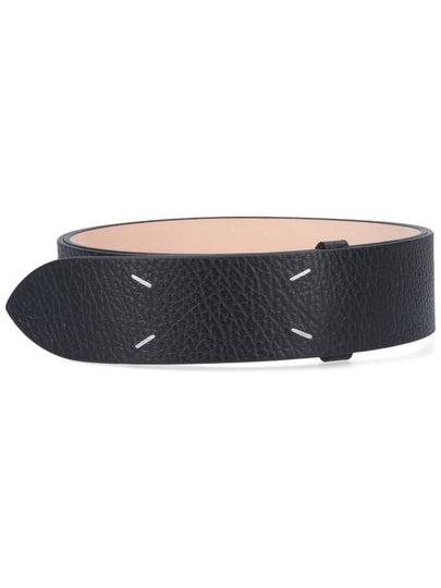 4 Stitch Leather Belt Black - MAISON MARGIELA - BALAAN 2