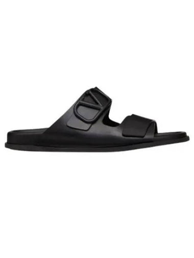 V Logo Men s Slippers S0G80UHE 0NO - VALENTINO - BALAAN 1