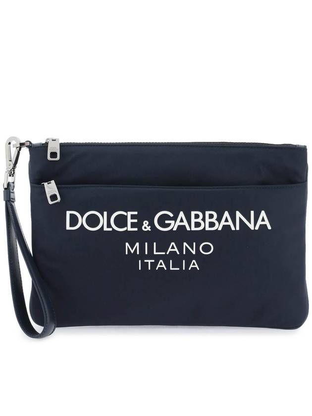 24 ss nylon pouch WITH rubber rise logo Dolce GABBANA BP3259 AG182 8C653 B0230987955 - DOLCE&GABBANA - BALAAN 2