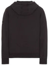 Logo Patch Cotton Fleece Hoodie Black - STONE ISLAND - BALAAN 3