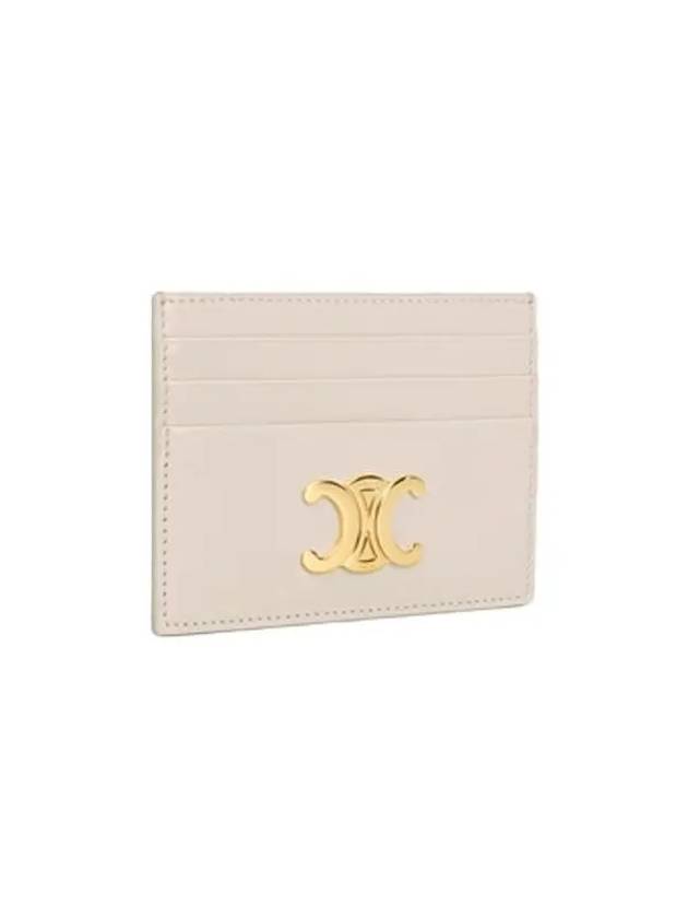 Triomphe Shiny Calfskin Card Wallet Pale Beige - CELINE - BALAAN 3