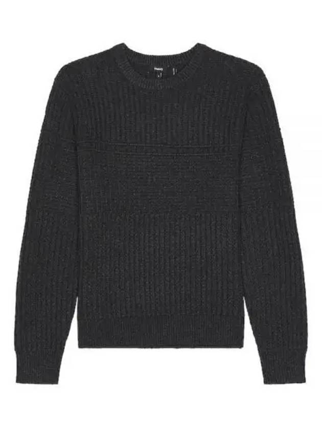 Lamar Wool Crewneck Knit Top Grey - THEORY - BALAAN 2