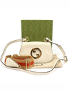 698643 White Leather Round Interlocking G Blondie Mini Shoulder Bag 2WAY - GUCCI - BALAAN 2