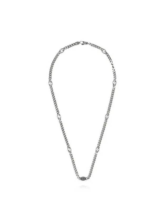 Thin Interlocking G Necklace Silver - GUCCI - BALAAN 3