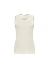 Ride Ribbed Long Tank Sleeveless White - AMI - BALAAN 2