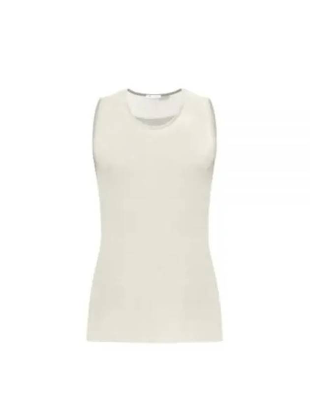 Ride Ribbed Long Tank Sleeveless White - AMI - BALAAN 2