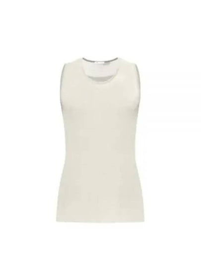 Ride Ribbed Long Tank Sleeveless White - AMI - BALAAN 2