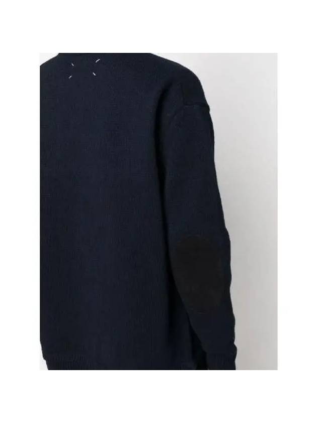 Elbow Patch Cardigan Navy - MAISON MARGIELA - BALAAN 6