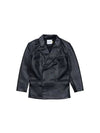 Men's Double Breasted Leather Jacket Black - HOUSE OF SUNNY - BALAAN 2