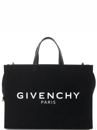 Canvas G Medium Tote Bag Black - GIVENCHY - BALAAN 2