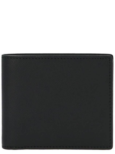 Stitched Bifold Leather Half Wallet Black - MAISON MARGIELA - BALAAN 2