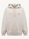 Men's Logo Patch Hoodie Pale Gray - AUTRY - BALAAN 1