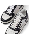 Downtown Perforated Leather Low Top Sneakers White Black - PRADA - BALAAN 5