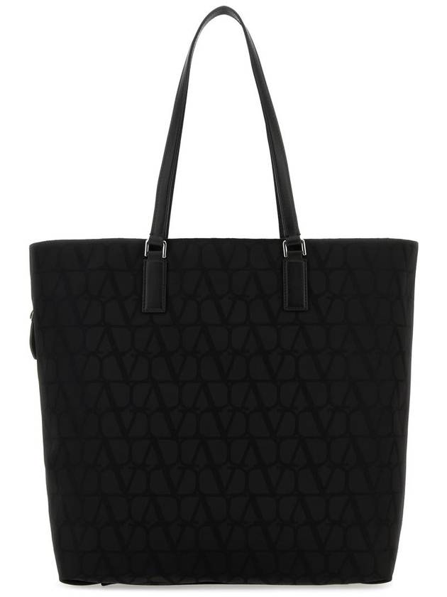 Toile Iconographe Shopping Tote Bag Black - VALENTINO - BALAAN 2